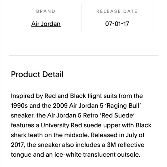 SOLD‼️Jordan 5 ‘Red Suede’ - Picture 12 of 12